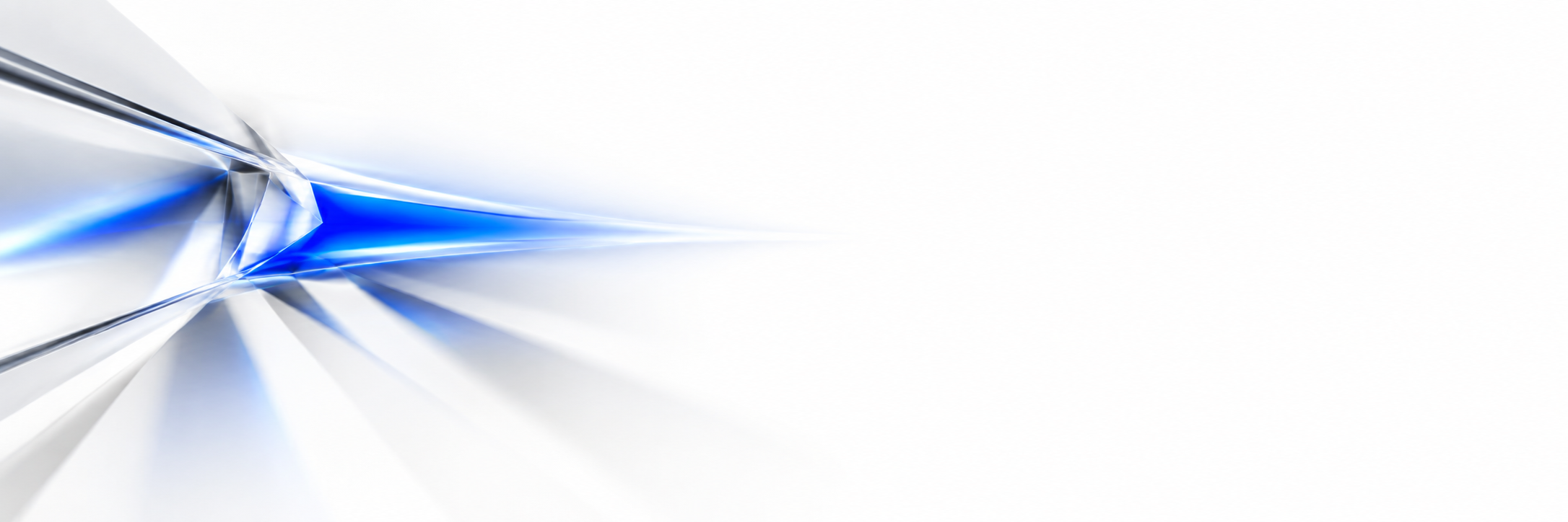 The beam on white: the light entering from the left edge and dissolving into the page